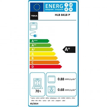 Teka HLB 8418 P BK Φούρνος Ηλεκτρικός Άνω Πάγκου 70lt με Πυρόλυση